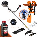 Roçadeira Anmax Cg430-b À Gasolina 2t 43cc 1,7hp 12.000rpm Cortador De Grama Lateral Com Carretel De Nylon E Faca 2 Pontas + Óleo Toyama 2 Tempos