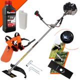 Máquina De Cortar Grama À Gasolina Anmax Cg430b 43cc 1,7hp De Potência 12.000rpm Roçadeira C/ Carretel De Nylon + Faca 2 Pontas + Óleo Toyama 2