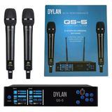 Microfone Sem Fio Duplo 2 Bastões Qs5 200 Canais Dylan