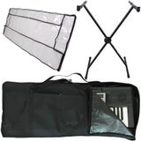 Kit Capa Simples Nylon Teclado + Suporte Em X + Cobertura