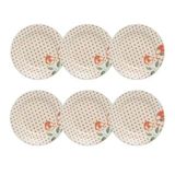 Prato Fundo De Cerâmica Estampa Donna Holambra 22cm 6 Unidades - Biona 074302