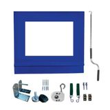 Toldo Cortina Azul C/ Visor - 3,20m X 2,40m - Kit Completo