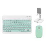 Kit De Teclado E Mouse Bluetooth Para Tablet E Smartphone