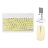 Kit De Teclado E Mouse Bluetooth Para Tablet E Telefone