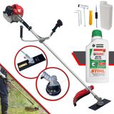 Cortador De Grama À Gasolina Anmax Cg430-p Tb 43cc 2hp Alta Rotação E Performance Roçadeira Com Carretel Nylon E Lâmina 2 Pontas + Óleo Stihl 2