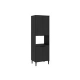 Paneleiro De Cozinha Alpha 2514 C/ 1 Forno E 4 Portas 70cm Preto - Carraro