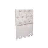 Cabeceira Cama Box Estofada Murat Facto White Solteiro - Courano Branco - Ortobom