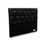 Cabeceira Cama Box Estofada Murat Facto Black Queen - Courano Preto - Ortobom