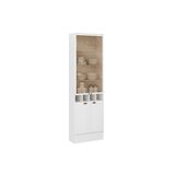 Cristaleira De Cozinha Bella 2615 C/ 4 Portas 2 De Vidro 70cm Branco - Carraro
