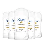 Kit Desodorante Antitranspirante Stick Dove Invisible Dry 45g - 5 Unidades