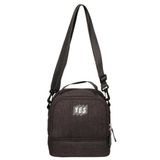 Bolsa Térmica Cinza Com Cinta Para Lancheira Marmita Mochila Passeio Alça Transversal Almoço Nova