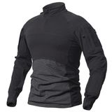 Camisa De Combate Tática Carwornic Masculina De Algodão Camuflado