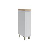 Gabinete De Cozinha Modulado Balcão C/ Tampo Rainha Porta Tempero C/ 1 Porta 20cm Branca/nature - Nesher