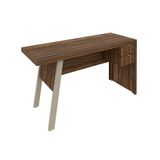Mesa De Computador Solteiro Me4122 C/ 2 Gavetas Nogal/fendi - Tecno Mobili