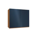 Armário Aéreo Cozinha Modulado Ciela R644 C/ 2 Portas 80cm Canela/azul - Kappesberg