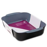 Assadeira Preta Antiaderente Retangular 30x22cm - Hercules