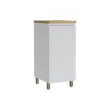 Gabinete De Cozinha Modulado Balcão C/ Tampo Rainha C/ 1 Porta 40cm Branca/nature - Nesher
