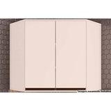 Armário Aéreo Cozinha Modulado Connect Canto Oblíquo C/ 2 Portas 80x83cm Off White - Henn