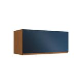 Armário Aéreo Cozinha Modulado Ciela R648 C/ 1 Porta Basculante 80cm Canela/azul - Kappesberg