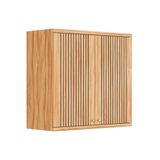 Armário Aéreo Cozinha Modulado Sauvignon C/ 2 Portas Frisada 80cm Amendoa - Ronipa