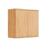 Armário Aéreo Cozinha Modulado Sauvignon C/ 2 Portas 80cm Amendoa - Ronipa
