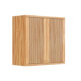 Armário Aéreo Cozinha Modulado Sauvignon C/ 2 Portas Canelada 80cm Amendoa - Ronipa