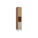 Módulo Cozinha Mgm Divina Paneleiro C/ 2 Portas E 1 Nicho P/ Forno 37 Cm Freijo/off White-mgm