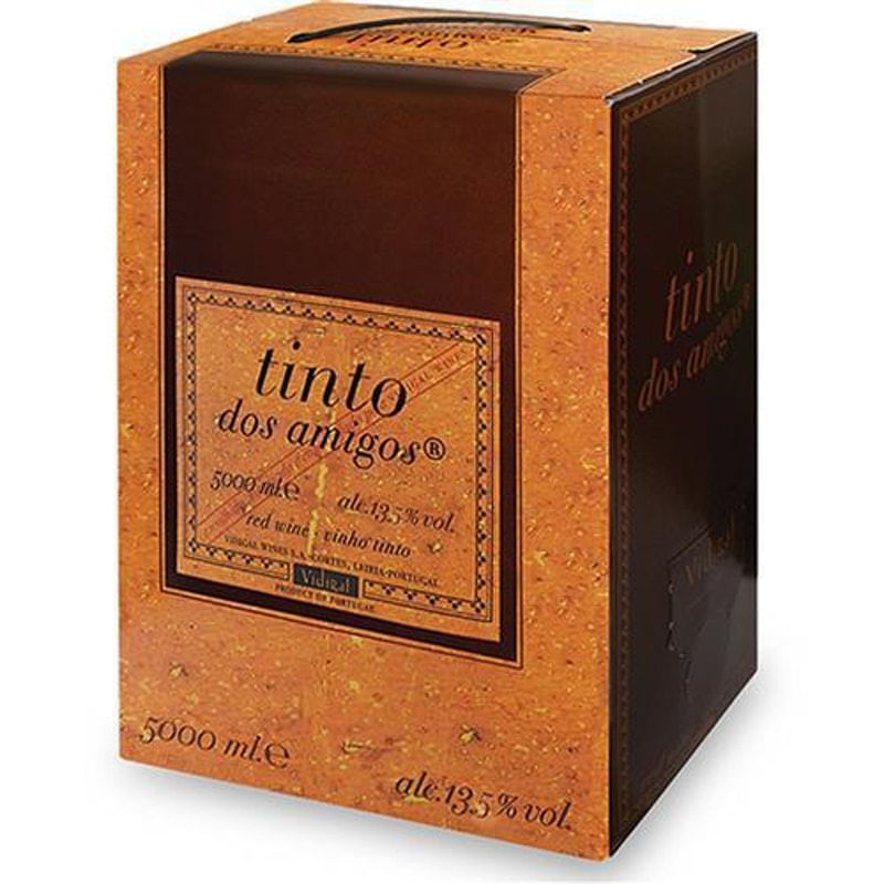 Vinho Português Tinto Dos Amigos Bag In Box 5 Litros