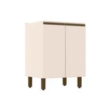 Balcão Cozinha P/ Cooktop Connect C/ 2 Portas S/tampo 60x52x81cm Off White - Henn