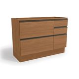 Gabinete P/ Pia Cozinha Balcão Maxxi G746 C/ 1 Porta E 4 Gavetas S/tampo 120cm Canela - Kappesberg