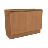 Gabinete P/ Pia Cozinha Balcão Maxxi G745 C/ 2 Portas S/tampo 120cm Canela - Kappesberg