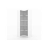 Estante Livreiro Solteiro Me4132 De Canto C/ 4 Prateleiras Branco - Tecno Mobili