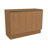 Gabinete P/ Pia Cozinha Balcão Maxxi G745 C/ 2 Portas S/ Tampo 120cm Canela - Kappesberg
