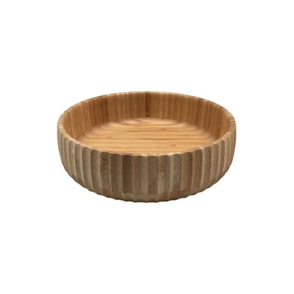 Bowl Canelado De Bambu Grande 22cm - Oikos