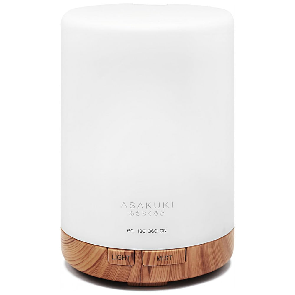 Umidificador Ultrassonico Portatil 0.3l Com Aromaterapia E 7 Luzes Led, Ate 6h, Marron, 110v, Asakuki 100 Df033, Marrom Claro