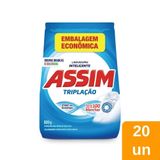 Sabão Em Pó Assim Triplação 800g - Embalagem Com 20 Unidades
