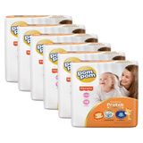 Fralda Descartável Pom Pom Derma Protek Jumbo Tamanho Xxg - 6 Pacotes Com 18 Tiras