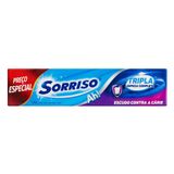 Creme Dental Sorriso Tripla Limpeza Completa 120g - Embalagem Com 12 Unidades
