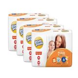 Fralda Descartável Pom Pom Derma Protek Mega Tamanho M - 4 Pacotes Com 48 Tiras