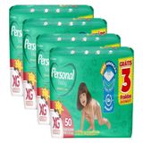 Fralda Descartável Personal Soft &amp; Protect Hiper Tamanho Xg - 4 Pacotes Com 50 Tiras