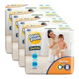 Fralda Descartável Pom Pom shortinho Jumbo Tamanho Xg - 4 Pacotes Com 24 Tiras