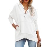 Moletom Com Capuz Prettygarden Feminino Bege Branco Tamanho Xl