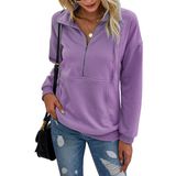 Moletom Feminino Prettygarden Casual De Manga Comprida Roxo