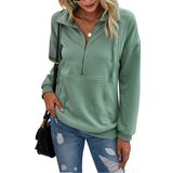Moletom Feminino Prettygarden Casual De Manga Comprida Verde
