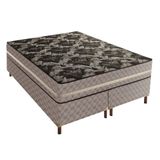 Box King 42x193x203cm com Colchão Super King Molas Ensacadas 26x193x203cm Galaxy Rustico Prata