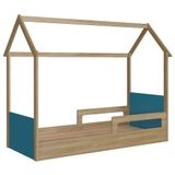 Cama Infantil Montessoriana Casinha Infix C06 Aveiro/azul - Mpozenato