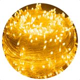 Pisca Cordão 100 Led 10m Modos 127v Fio Transparente -quente