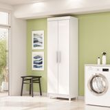 Armário Multiuso Line 2 Portas 5 Prateleiras Branco