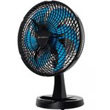 Ventilador De Mesa 30cm Cadence 50w 3 Velocidades Preto Azul