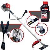 Máquina De Cortar Grama Anmax Cg430p-tb À Gasolina 43cc 2hp 9.000rpm Roçadeira Profissional Lateral C/ Carretel Nylon + Faca 2 Pontas + Óleo Toya